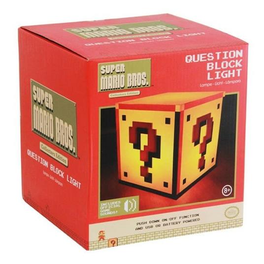 Lampada Super Mario. Question Block - Paladone - Idee regalo
