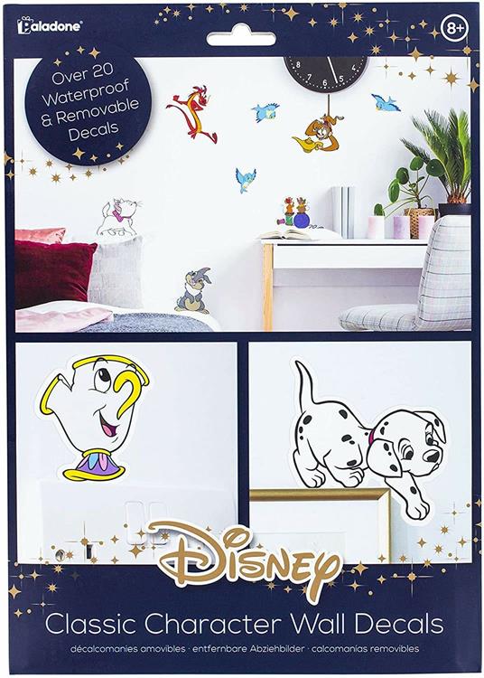 Decalcomanie da parete Disney Classic Character 23 adesivi rimovibili e  impermeabili - Paladone - Idee regalo
