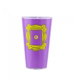 Bicchiere in Vetro Glass di Friends Color Viola e Cornice Oro - Paladone Products