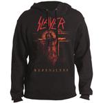 Felpa Con Cappuccio Unisex Tg. M Slayer. Repentless Crucifix Black