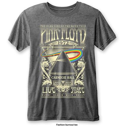T-Shirt Unisex Tg. S Pink Floyd. Carnegie Hall Grey