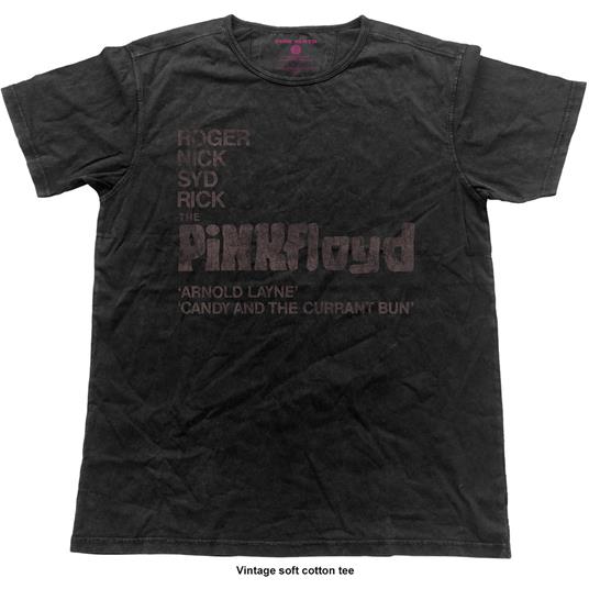 T-Shirt Unisex Tg. L Pink Floyd. Arnold Layne Demo Vintage Finish
