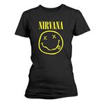 T-Shirt Donna Nirvana. Smiley Logo