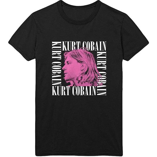 T-Shirt Unisex Tg. M Kurt Cobain: Head Shot Frame