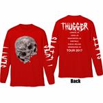 Young Thug. Thugger Skull (Back & Sleeve Print) (Maglia Manica Lunga Unisex Tg. XL)