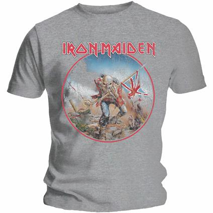 T-Shirt Unisex Tg. XL Iron Maiden. Trooper Vintage Circle