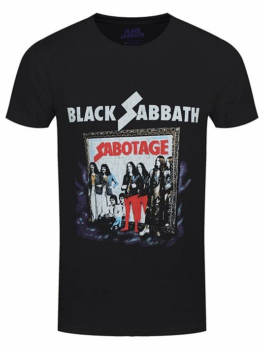 T-Shirt Unisex Tg. L Black Sabbath. Sabotage Vintage