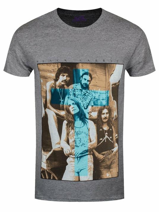 T-Shirt Unisex Tg. XL Black Sabbath. Blue Cross