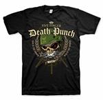 T-Shirt Unisex Tg. M Five Finger Death Punch. War Head With Back Printing