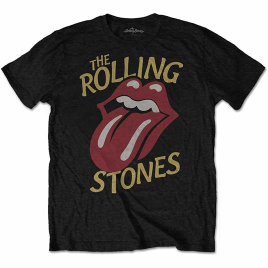 The Rolling Stones Men'S Tee: Vintage Typeface Large