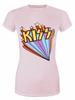T-Shirt Donna Kiss. Stars Pink. Taglia M