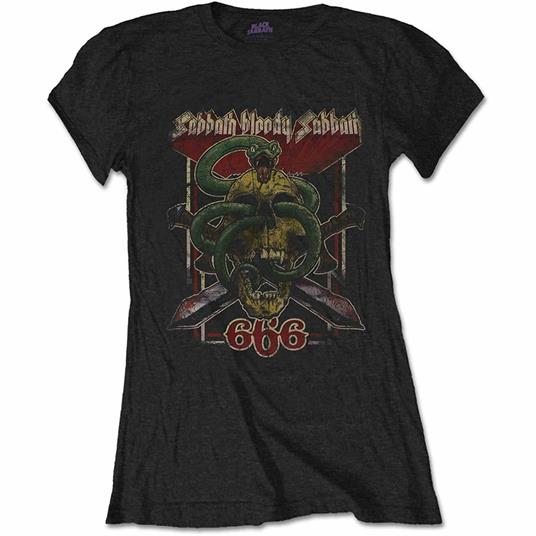 T-Shirt Donna Tg. 2XL. Black Sabbath: Bloody Sabbath 666