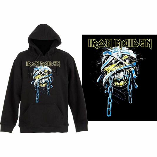 Felpa Con Cappuccio Unisex Tg. L. Iron Maiden: Powerslave