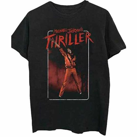 T-Shirt Unisex Tg. M. Michael Jackson: Thriller White Red Suit