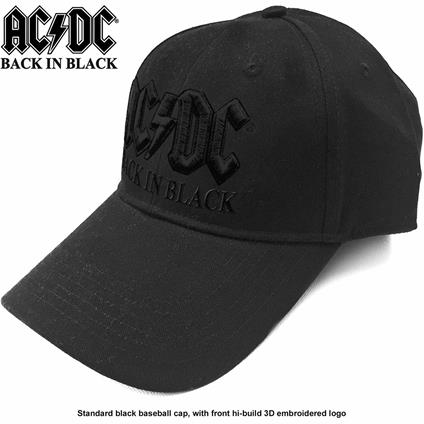 Cappellino Ac/Dc. Back In Black