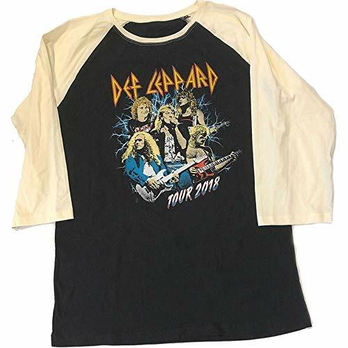 Baseball Shirt Unisex Tg. XL. Def Leppard: 2018 Tour Photo Raglan