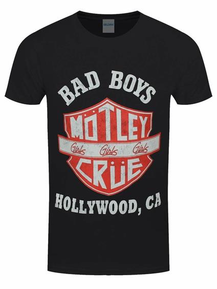 T-Shirt Unisex Tg. M. Motley Crue: Bad Boys Shield