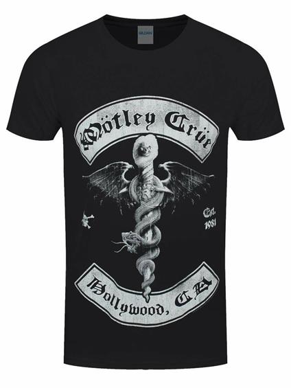 T-Shirt Unisex Tg. XL. Motley Crue: Feelgood Hollywood Revision