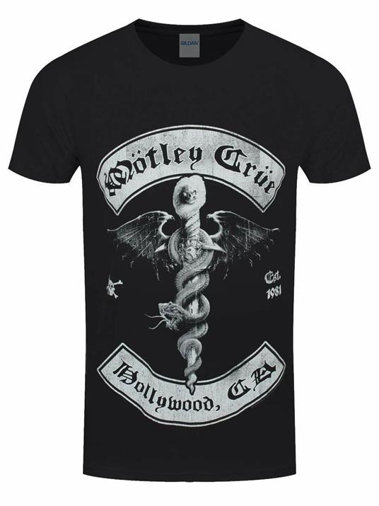 T-Shirt Unisex Tg. XL. Motley Crue: Feelgood Hollywood Revision