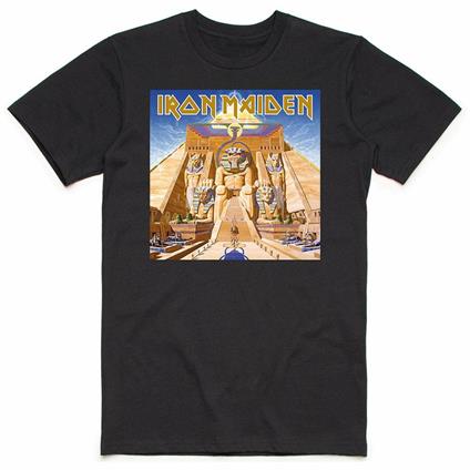 T-Shirt Unisex Tg. XL. Iron Maiden: Powerslave Album Cover Box