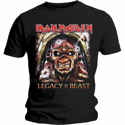 T-Shirt Unisex Tg. M Iron Maiden. Legacy Aces