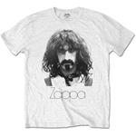 T-Shirt Unisex Tg. M Frank Zappa: Thin Logo Portrait