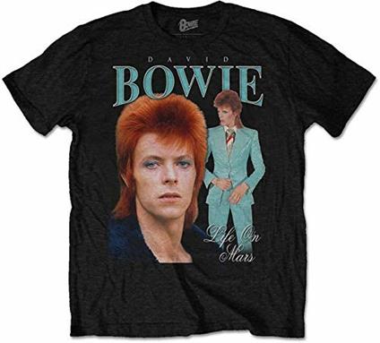 David Bowie: Life On Mars Homage. T-Shirt Unisex Tg. XL