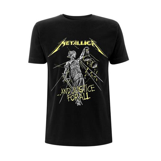 T-Shirt Unisex Tg. L. Metallica: And Justice For All Tracks