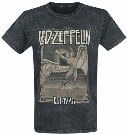 T-Shirt Unisex Tg. M Led Zeppelin. Faded Falling