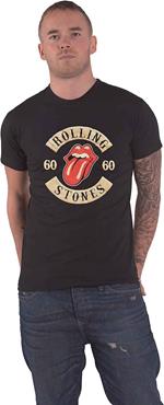 The: Sixty Biker Tongue Suede Flock T-Shirt Unisex Tg. XL Rolling Stones