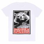 T-Shirt Unisex Tg. L Marvel: Guardians Of The Galaxy - Vol 3 - Red Rocket - White