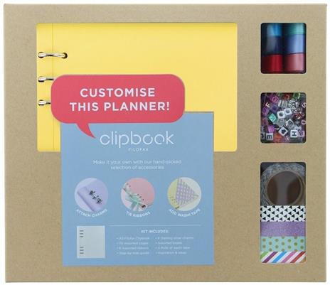 Taccuino A5 Clipbook Filofax ad anelli Creative Kit Giallo