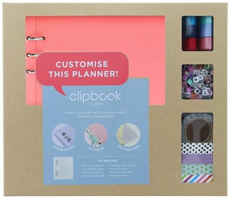 Taccuino A5 Clipbook Filofax ad anelli Creative Kit Rosa