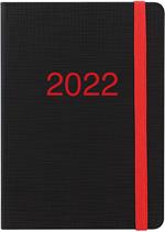 Agenda 2022 Memo settimanale, 12 mesi, A6 Nero/rosso - Letts of London
