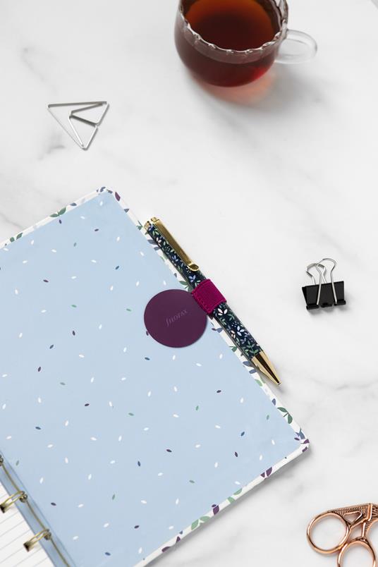 Anello portapenna adesivo elastico, Viola - 5