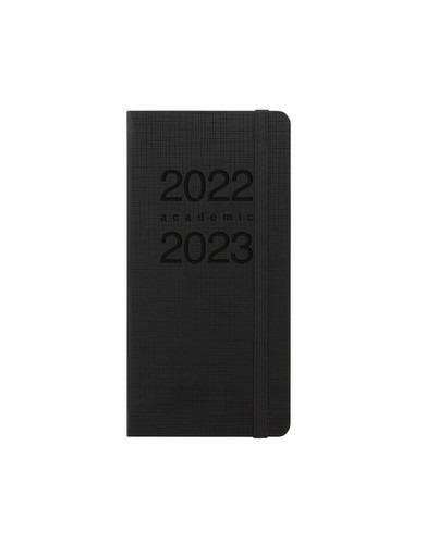 Agenda accademica Letts 2022/23, 12 mesi, settimanale, Memo Slim, nero - 17 x 8 cm