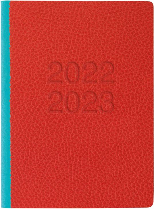 Agenda accademica Letts 2022/23, 12 mesi, giornaliera, Two Tone A6 con appuntamenti, rosso - 14,8 x 10,5 cm