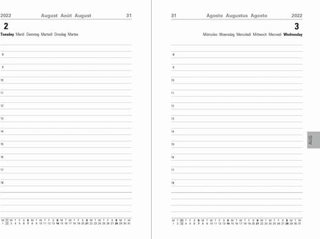Agenda accademica Letts 2022/23, 12 mesi, giornaliera, Two Tone A6 con appuntamenti, rosso - 14,8 x 10,5 cm - 2