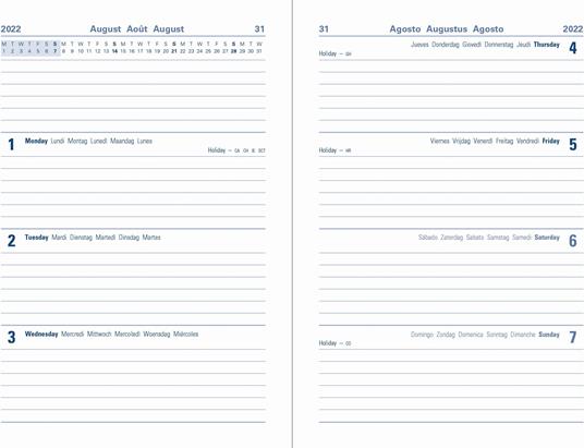 Agenda accademica Letts 2022/23, 12 mesi, settimanale, Memo A5, rosso - 21 x 15 cm - 2