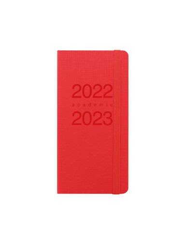 Agenda accademica Letts 2022/23, 12 mesi, settimanale, Memo Slim, rosso - 17 x 8 cm