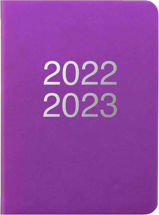 Agenda accademica Letts 2022/23, 12 mesi, giornaliera, Dazzle A6 con appuntamenti, viola - 15 x 10,5 cm