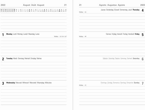 Agenda accademica Letts 2022/23, 12 mesi, settimanale, Two Tone A5, blu - 21 x 15 cm - 2