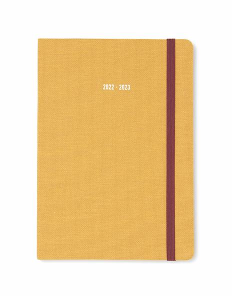 Agenda accademica Letts 2022/23, 12 mesi, settimanale, Raw A5, senape - 21 x 15 cm