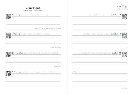 Agenda Letts 2024, Conscious A5 Settimanale Blu - 21 x 15 cm - 2