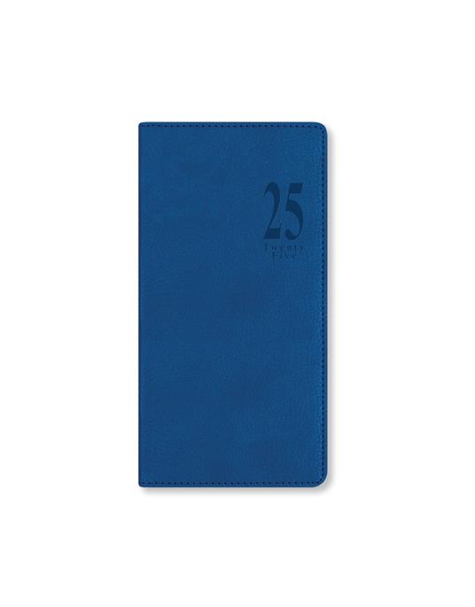 Agenda annuale 2025 Letts 12 Mesi, Milano Slim settimanale Blu - 16,6 x 8,2 cm