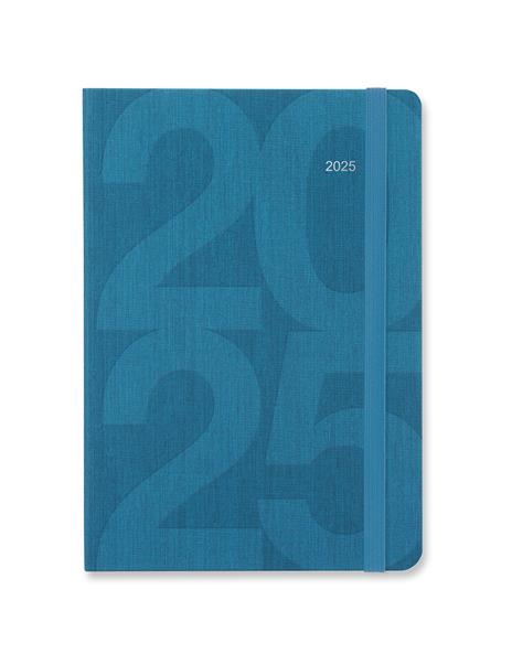 Agenda annuale 2025 Letts 12 Mesi, Block A5 settimanale celeste - 21 x 14,8 cm