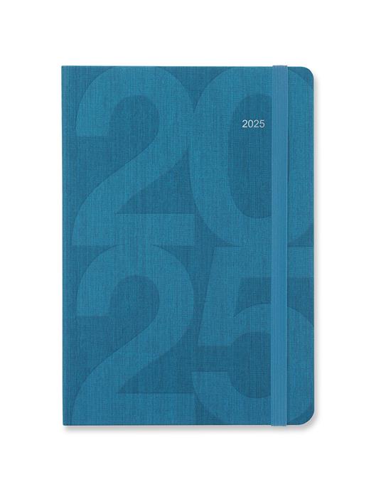 Agenda annuale 2025 Letts 12 Mesi, Block A5 settimanale celeste - 21 x 14,8 cm