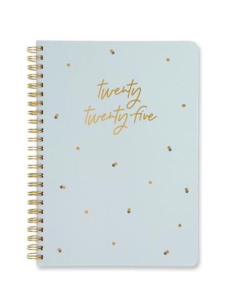 Agenda annuale 2025 Letts 12 Mesi, Celebrate A5 settimanale azzurro - 21 x 14,8 cm