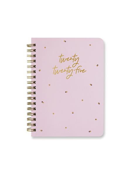 Agenda annuale 2025 Letts 12 Mesi, Celebrate A6 settimanale rosa - 14,8 x 10,5 cm
