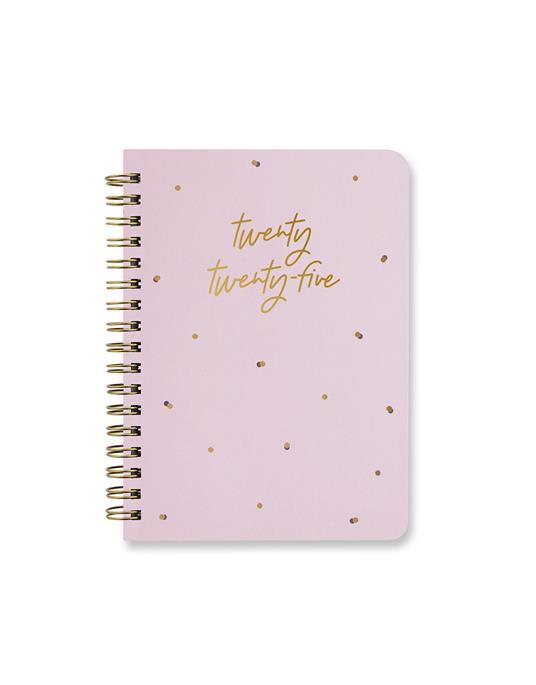 Agenda annuale 2025 Letts 12 Mesi, Celebrate A6 settimanale rosa - 14,8 x 10,5 cm